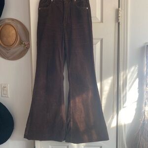 ROLLA'S Chocolate Corduroy east coast flares size 25